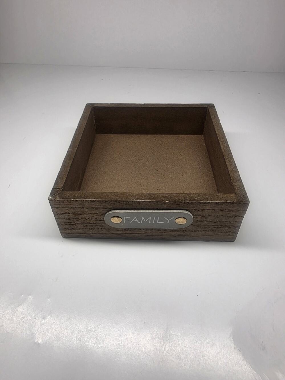Family Mini Wooden Box Storage Basket Organizing Decorating